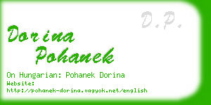 dorina pohanek business card